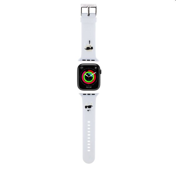 Karl Lagerfeld Karl and Choupette Head NFT řemínek pro Apple Watch 38/40mm, white