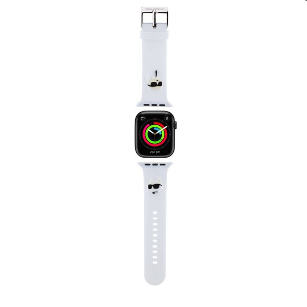 Karl Lagerfeld Karl and Choupette Head NFT řemínek pro Apple Watch 38/40mm, white Karl Lagerfeld Karl and Choupette Head NFT řemínek pro Apple Watch 38/40mm, white