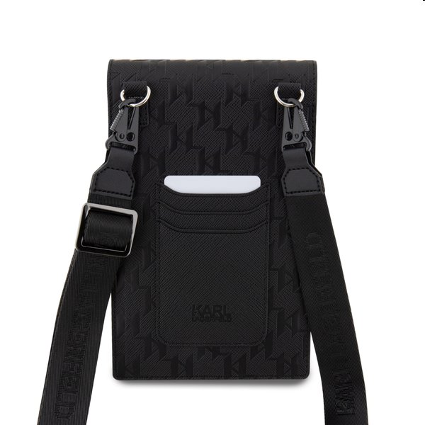 Karl Lagerfeld Saffiano Monogram Wallet Phone Bag Choupette NFT, černá Karl Lagerfeld Saffiano Monogram Wallet Phone Bag Choupette NFT, černá