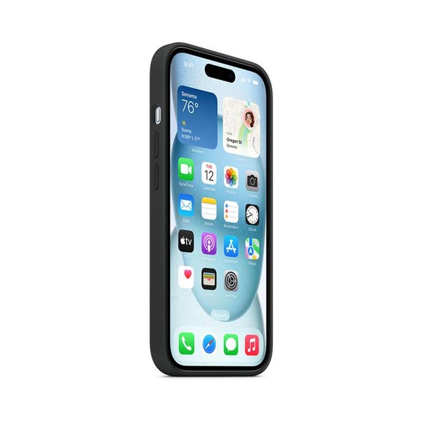 Apple iPhone 15 Plus Silicone Case with MagSafe - Black Apple iPhone 15 Plus Silicone Case with MagSafe - Black