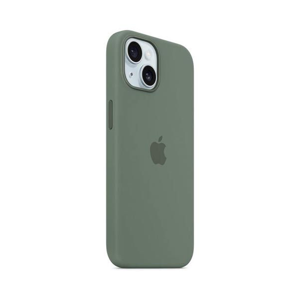 Apple iPhone 15 Plus Silicone Case with MagSafe - Cypress Apple iPhone 15 Plus Silicone Case with MagSafe - Cypress