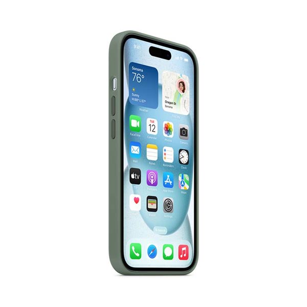 Apple iPhone 15 Plus Silicone Case with MagSafe - Cypress Apple iPhone 15 Plus Silicone Case with MagSafe - Cypress
