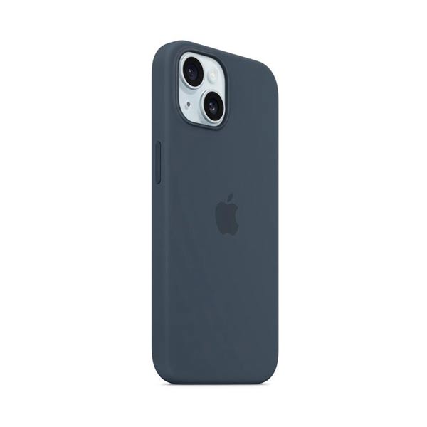 Apple iPhone 15 Plus Silicone Case with MagSafe - Storm Blue Apple iPhone 15 Plus Silicone Case with MagSafe - Storm Blue