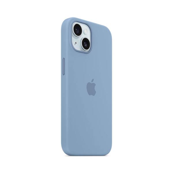 Apple iPhone 15 Plus Silicone Case with MagSafe - Winter Blue Apple iPhone 15 Plus Silicone Case with MagSafe - Winter Blue