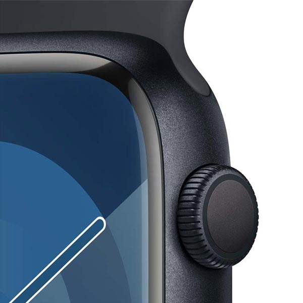 Apple Watch Series 9 GPS 41mm Midnight Aluminium Case with Midnight Sport Band - S/M