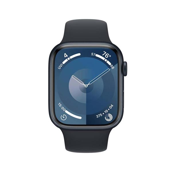 Apple Watch Series 9 GPS 45mm Midnight Aluminium Case with Midnight Sport Band - S/M