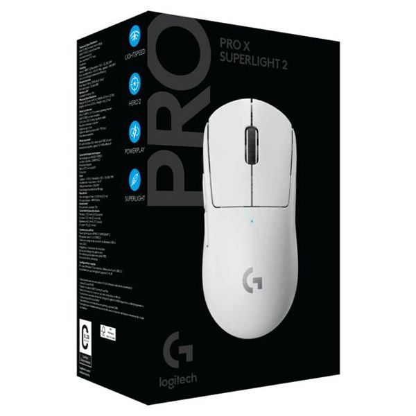 Logitech G PRO X SUPERLIGHT 2 Wireless Gaming Mouse, white Logitech G PRO X SUPERLIGHT 2 Wireless Gaming Mouse, white
