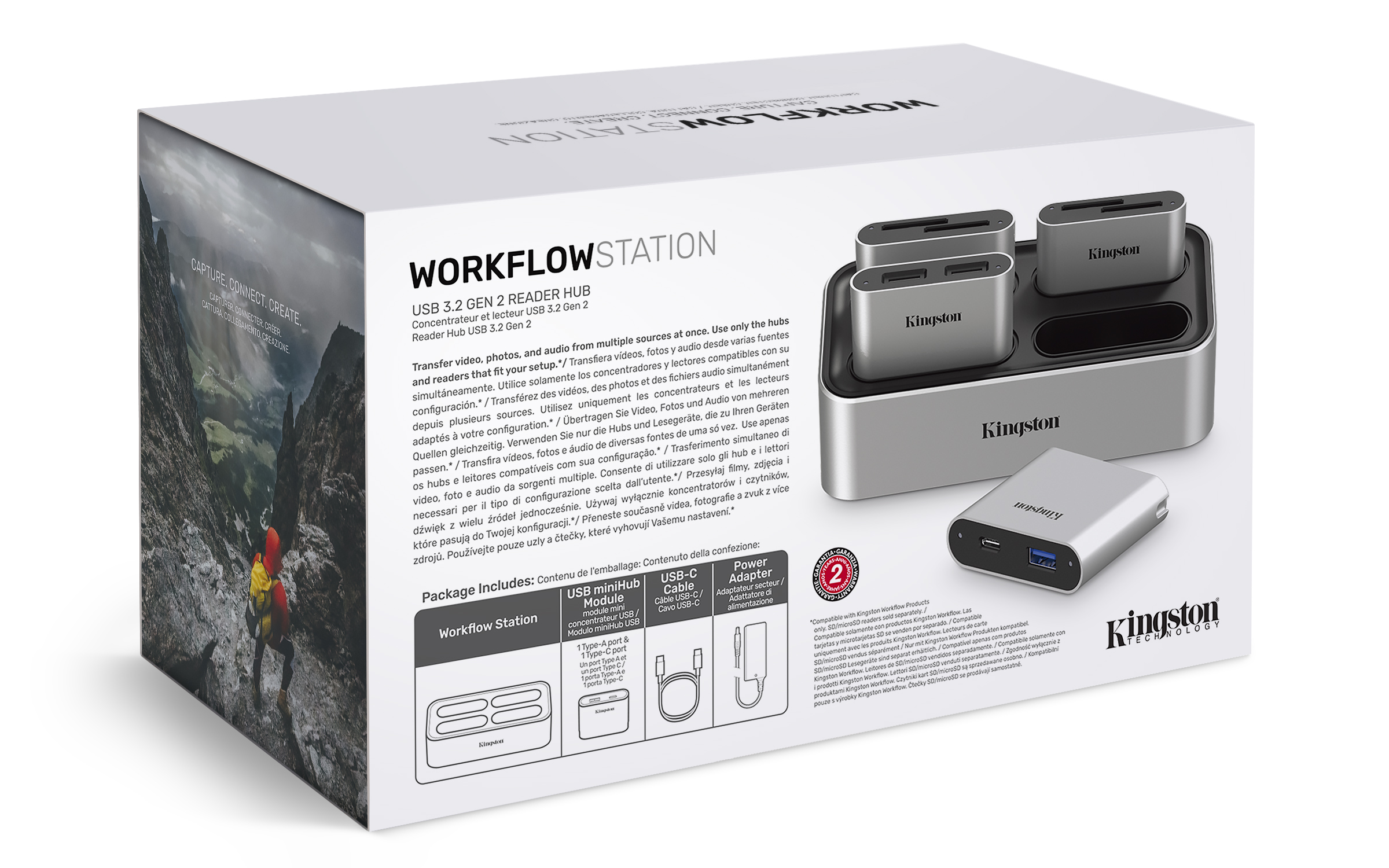 Dokovací stanice pro čtečky paměťových karet Kingston Workflow + USB mini HUB