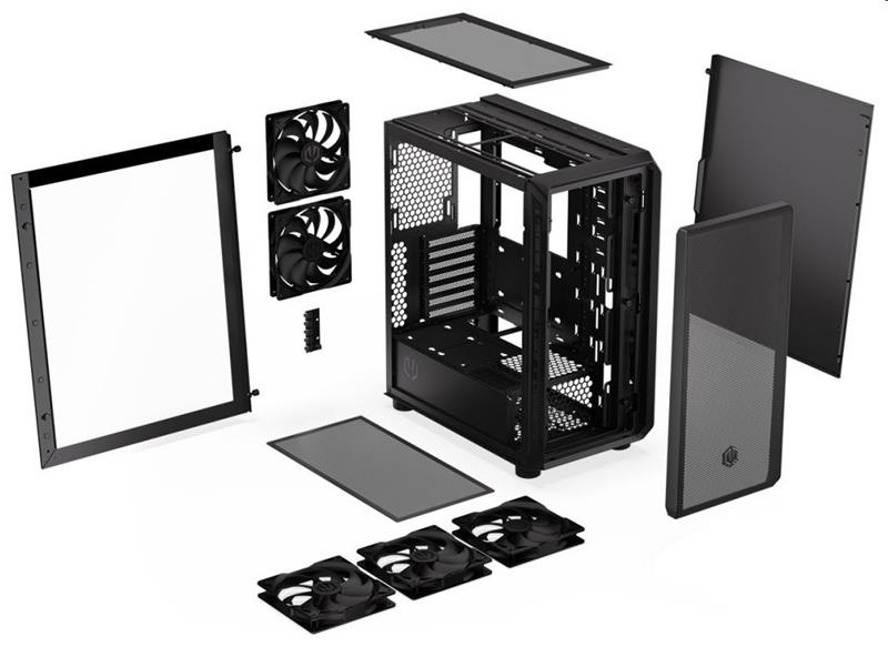 ENDORFY case Arx 500 aRGB / ATX / 4x140mm aRGB fan / 2xUSB/ USB-C / tempered glass, black ENDORFY case Arx 500 aRGB / ATX / 4x140mm aRGB fan / 2xUSB/ USB-C / tempered glass, black