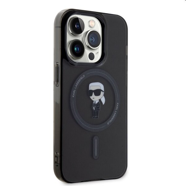 Pouzdro Karl Lagerfeld IML Ikonik MagSafe pro Apple iPhone 15 Pro, černé