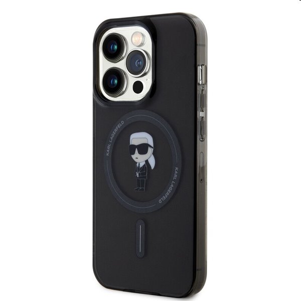 Pouzdro Karl Lagerfeld IML Ikonik MagSafe pro Apple iPhone 15 Pro, černé