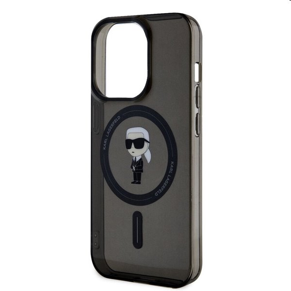 Pouzdro Karl Lagerfeld IML Ikonik MagSafe pro Apple iPhone 15 Pro, černé
