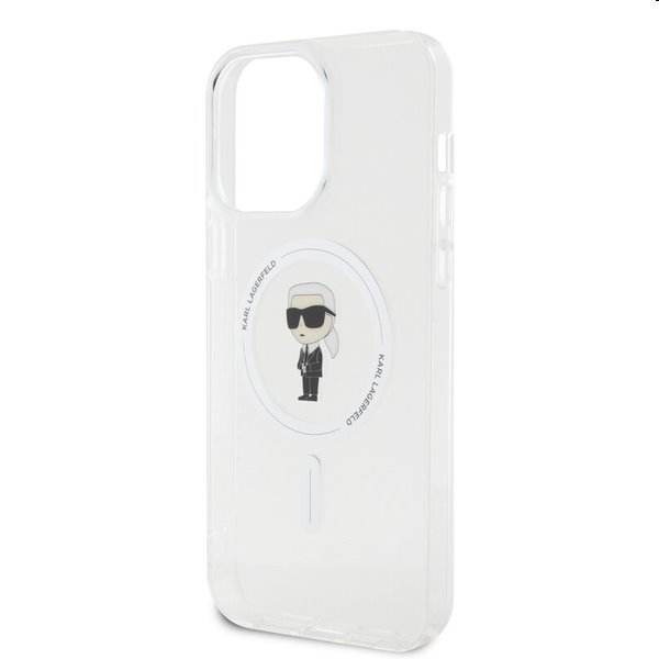 Pouzdro Karl Lagerfeld IML Ikonik MagSafe pro Apple iPhone 15 Pro Max, transparentní