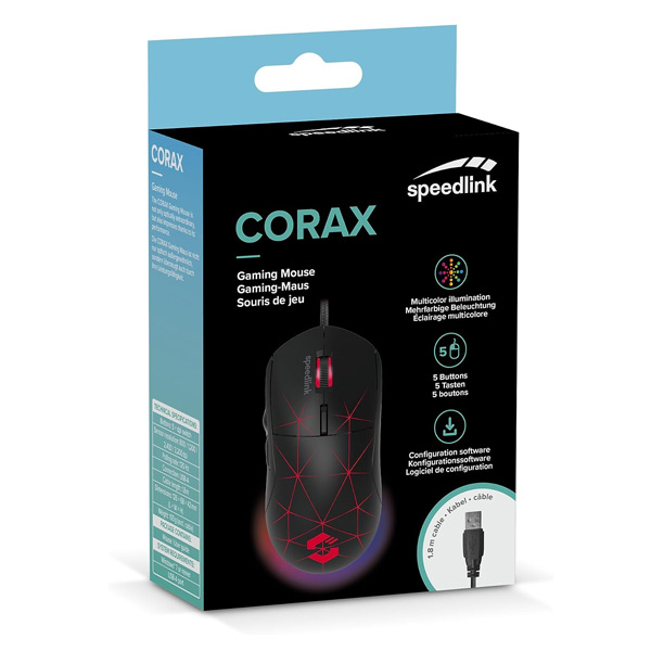 Speedlink Corax RGB Gaming Mouse, black Speedlink Corax RGB Gaming Mouse, black