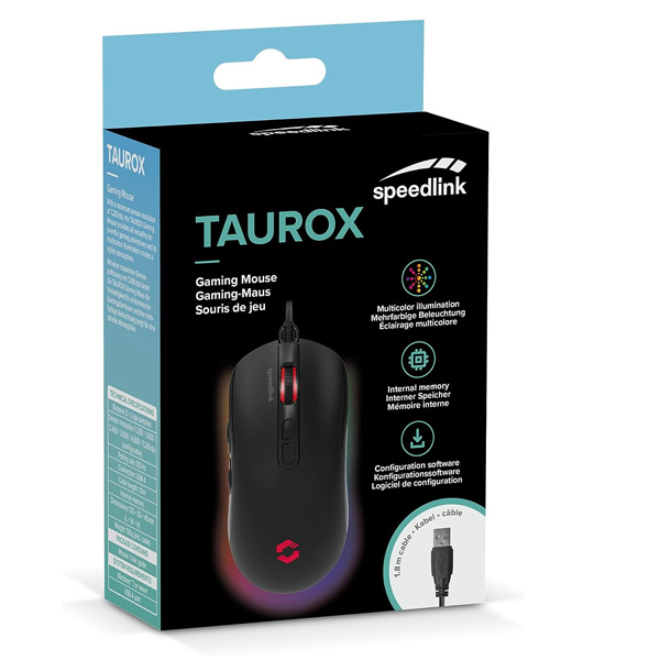 Speedlink Taurox RGB herní myška, black Speedlink Taurox RGB herní myška, black