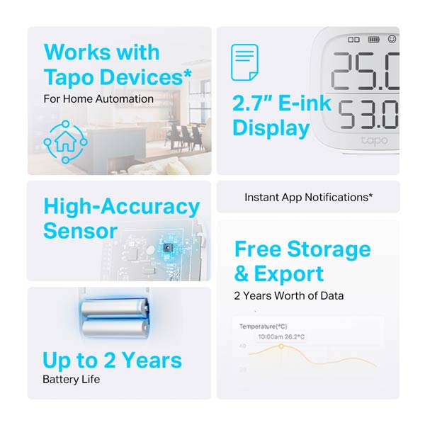 Tp-link Tapo T315, Smart Temperature and Humidity Monitor