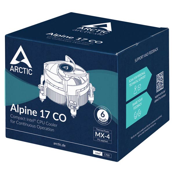 Arctic chladič CPU Alpine 17 CO - INTEL LGA 1700 Arctic chladič CPU Alpine 17 CO - INTEL LGA 1700
