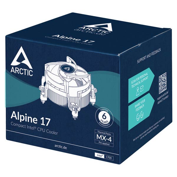 Arctic chladič CPU Alpine 17 - INTEL LGA 1700 Arctic chladič CPU Alpine 17 - INTEL LGA 1700