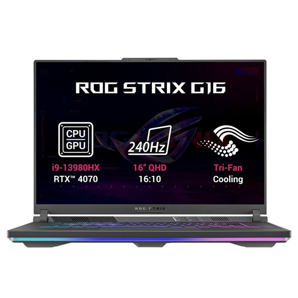 ASUS ROG Strix G16 i9-13980HX/16GB/1TB SSD/16" FHD/RTX4070/W11H/Eclipse Gray