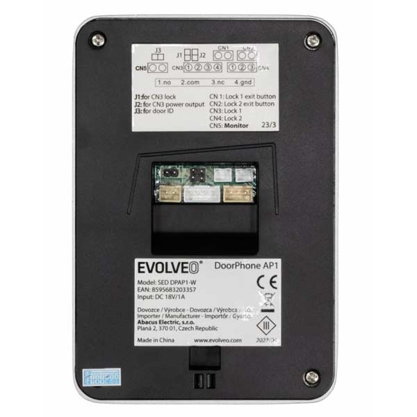 Evolveo DoorPhone AP1- 2 drátový videotelefon s aplikací Evolveo DoorPhone AP1- 2 drátový videotelefon s aplikací