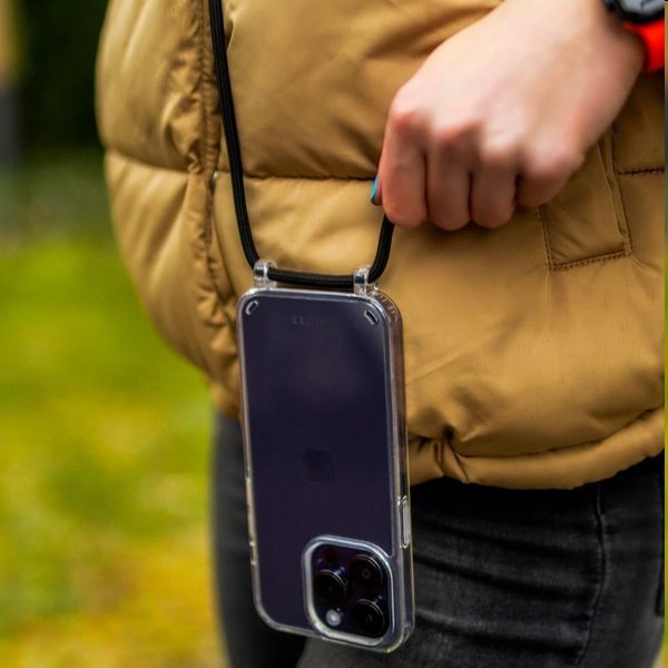 FIXED Pure Neck se šňůrkou na krk pro Apple iPhone 15 Plus, černá FIXED Pure Neck se šňůrkou na krk pro Apple iPhone 15 Plus, černá