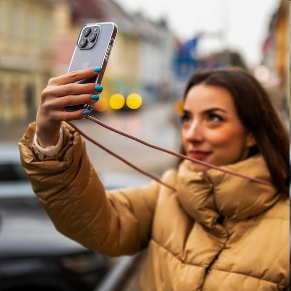FIXED Pure Neck se šňůrkou na krk pro Apple iPhone 15 Plus, růžová FIXED Pure Neck se šňůrkou na krk pro Apple iPhone 15 Plus, růžová