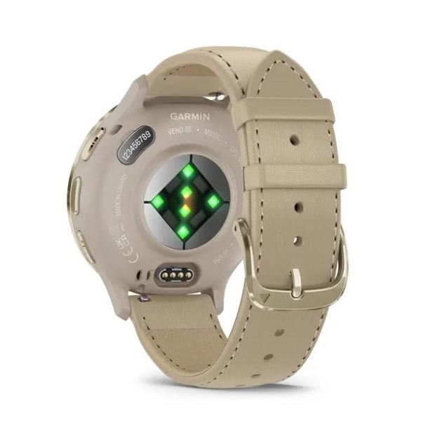 GARMIN VENU 3S, French Gray/Soft Gold, Leather GARMIN VENU 3S, French Gray/Soft Gold, Leather