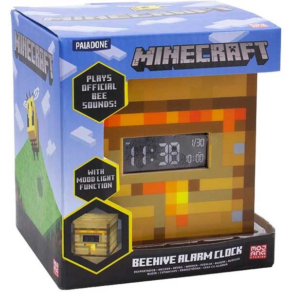 Hodiny s budíkem Bee Včelička (Minecraft)