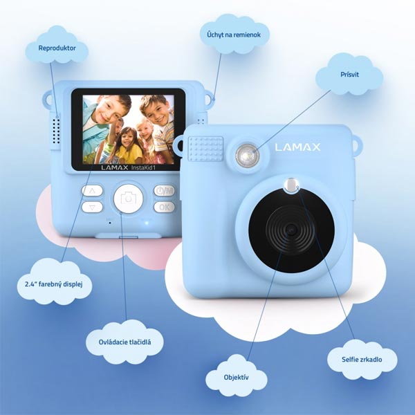 Lamax InstaKid1 dětský fotoaparát modrý Lamax InstaKid1 dětský fotoaparát modrý