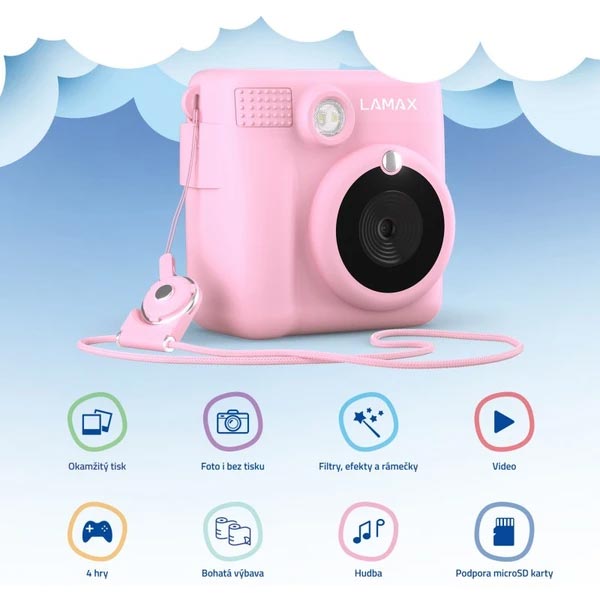 Lamax InstaKid1 dětský fotoaparát růžový Lamax InstaKid1 dětský fotoaparát růžový