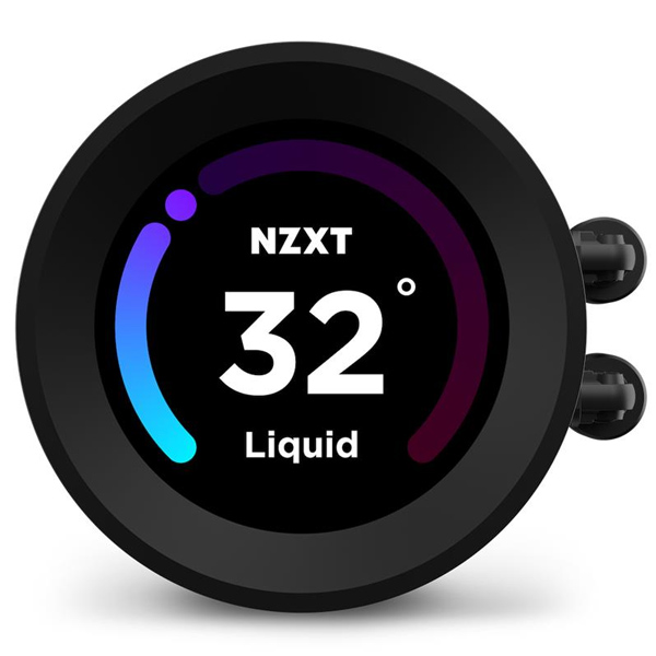 NZXT AIO vodní chladič CPU Kraken 240 ELITE, LCD displej, černý