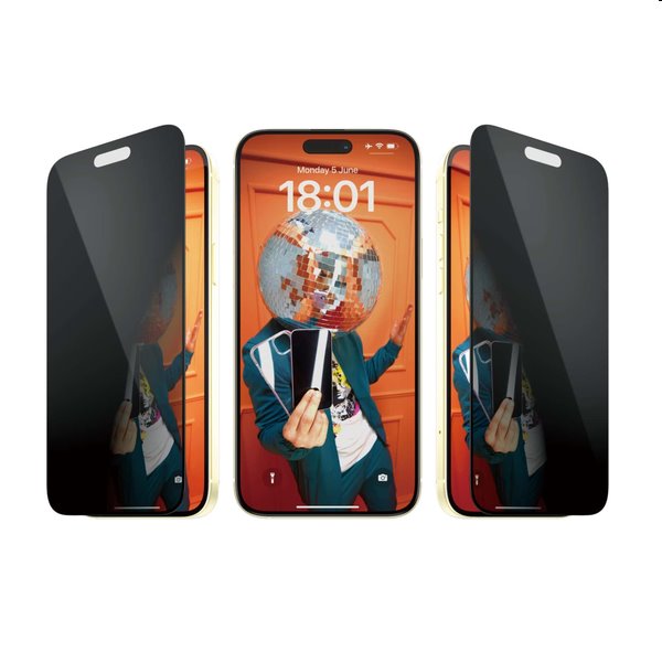 Ochranné sklo PanzerGlass UWF Privacy s aplikátorem pro Apple iPhone 15 Plus, černé Ochranné sklo PanzerGlass UWF Privacy s aplikátorem pro Apple iPhone 15 Plus, černé