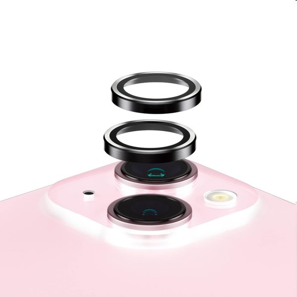 PanzerGlass Ochranný kryt objektivu fotoaparátu Hoops pro Apple iPhone 15/15 Plus, černá