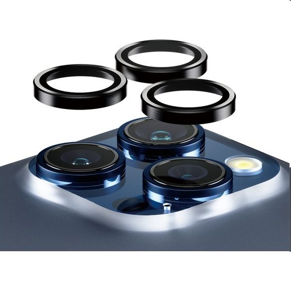 PanzerGlass Ochranný kryt objektivu fotoaparátu Hoops pro Apple iPhone 15 Pro/15 Pro Max, černá