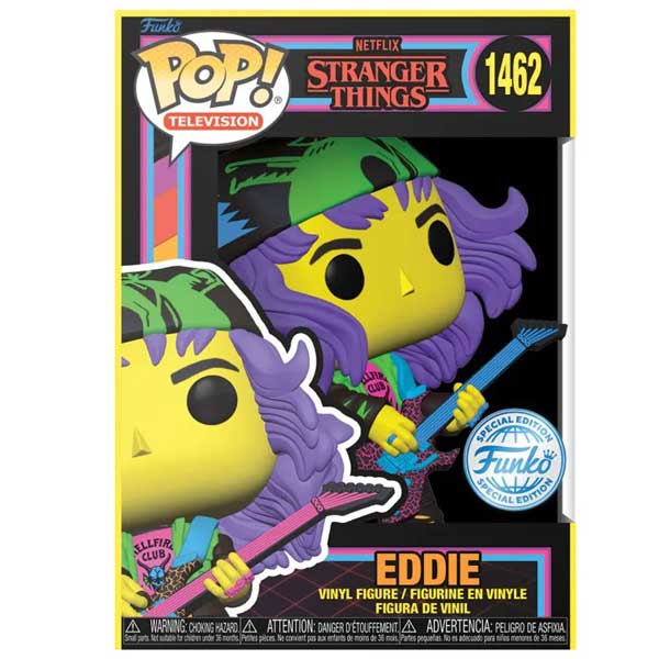 POP! TV: Hunter Eddie with Guitar Blacklight (Stranger Things) Special Edition