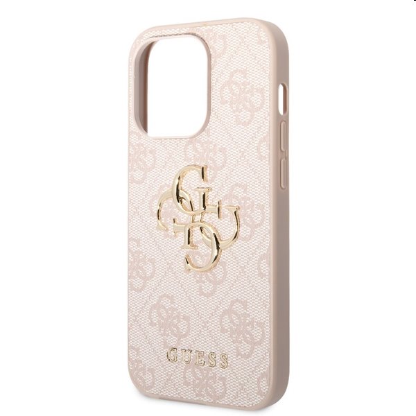Pouzdro Guess PU 4G Metal Logo pro iPhone 15 Pro. Růžové Pouzdro Guess PU 4G Metal Logo pro iPhone 15 Pro. Růžové