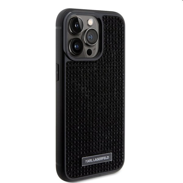 Pouzdro Karl Lagerfeld Rhinestone Plate Metal Logo pro Apple iPhone 15 Pro Max, černé Pouzdro Karl Lagerfeld Rhinestone Plate Metal Logo pro Apple iPhone 15 Pro Max, černé