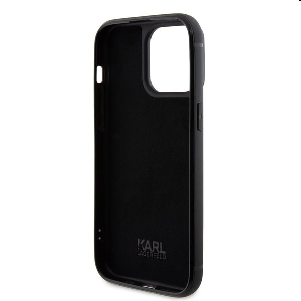 Pouzdro Karl Lagerfeld Rhinestone Plate Metal Logo pro Apple iPhone 15 Pro Max, černé Pouzdro Karl Lagerfeld Rhinestone Plate Metal Logo pro Apple iPhone 15 Pro Max, černé