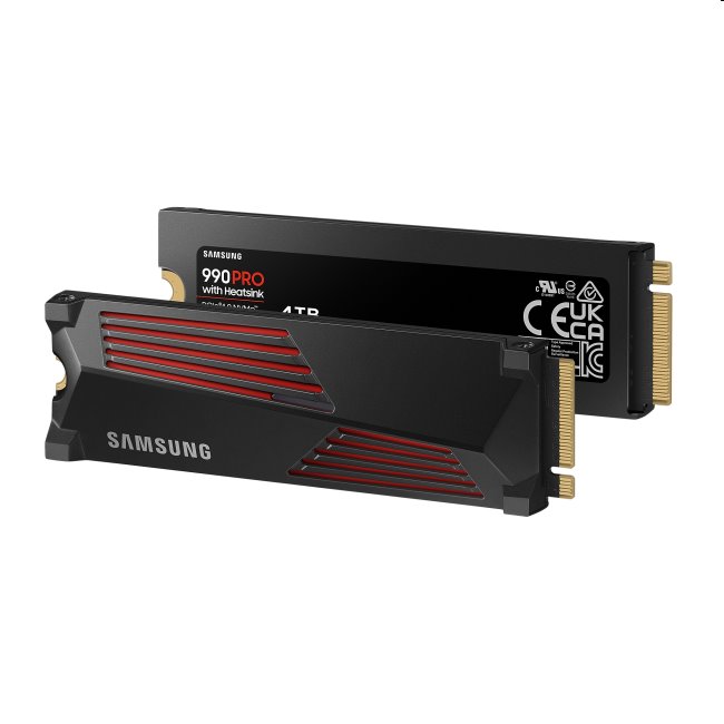 Samsung SSD 990 PRO s chladičem, 4TB, NVMe M.2