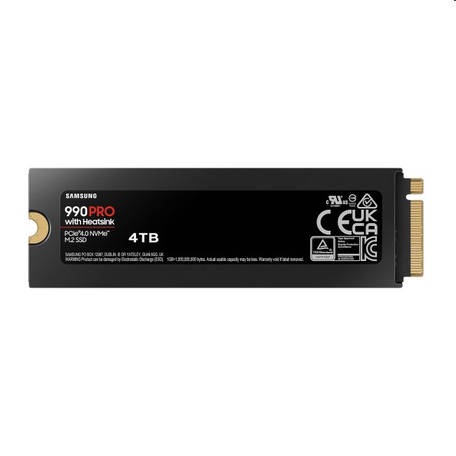 Samsung SSD 990 PRO s chladičem, 4TB, NVMe M.2