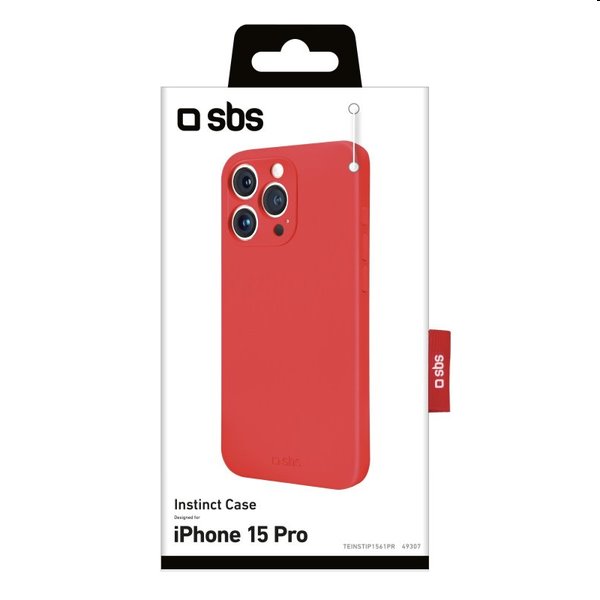 SBS pouzdro Instinct pro Apple iPhone 15 Pro, červené