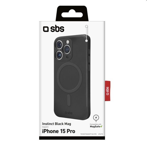 SBS pouzdro Instinct s MagSafe pro Apple iPhone 15 Pro, černé