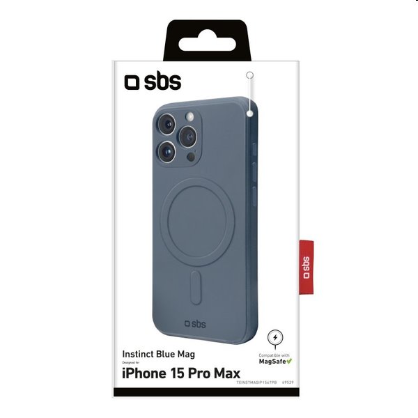 SBS Pouzdro Instinct s MagSafe pro Apple iPhone 15 Pro Max, modré