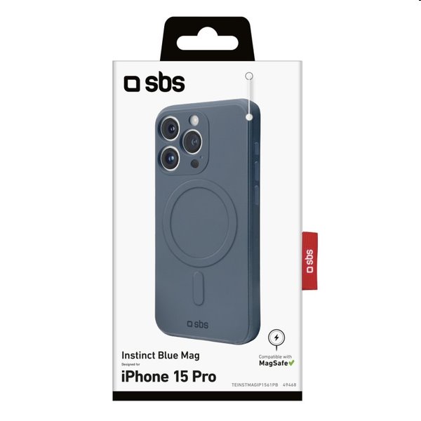SBS Pouzdro Instinct s MagSafe pro Apple iPhone 15 Pro, modré