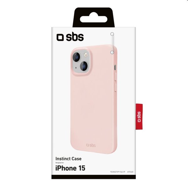 SBS pouzdro Instinct pro Apple iPhone 15, růžové SBS pouzdro Instinct pro Apple iPhone 15, růžové