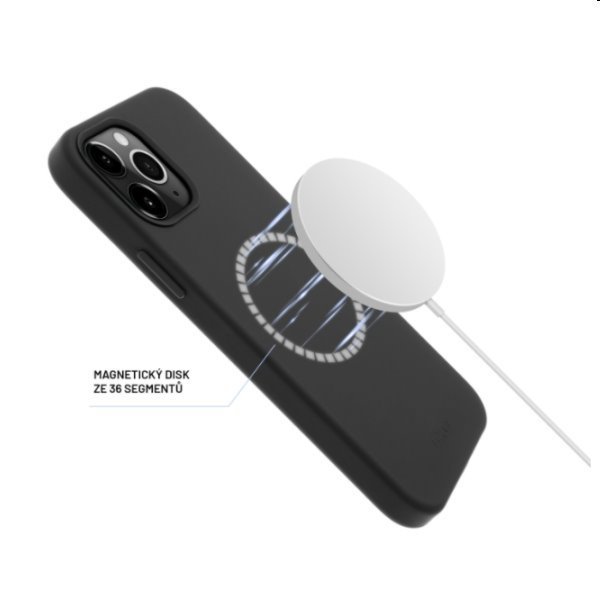 Silikonový kryt FIXED MagFlow s podporou Magsafe pro Apple iPhone 15 Plus, černé Silikonový kryt FIXED MagFlow s podporou Magsafe pro Apple iPhone 15 Plus, černé