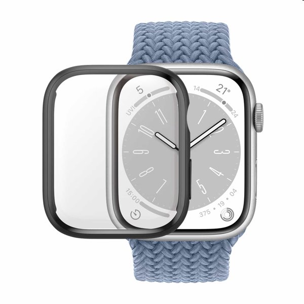 Tvrzené sklo Full Body D3O PanzerGlass pro Apple Watch 9/8/7 41 mm, černé