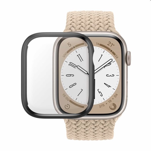 Tvrzené sklo Full Body D3O PanzerGlass pro Apple Watch 9/8/7 45 mm, černé