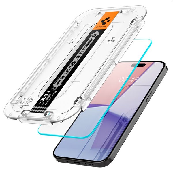 Tvrzené sklo Spigen tR ez Fit pro Apple iPhone 15 Pro Max, 2 kusy Tvrzené sklo Spigen tR ez Fit pro Apple iPhone 15 Pro Max, 2 kusy