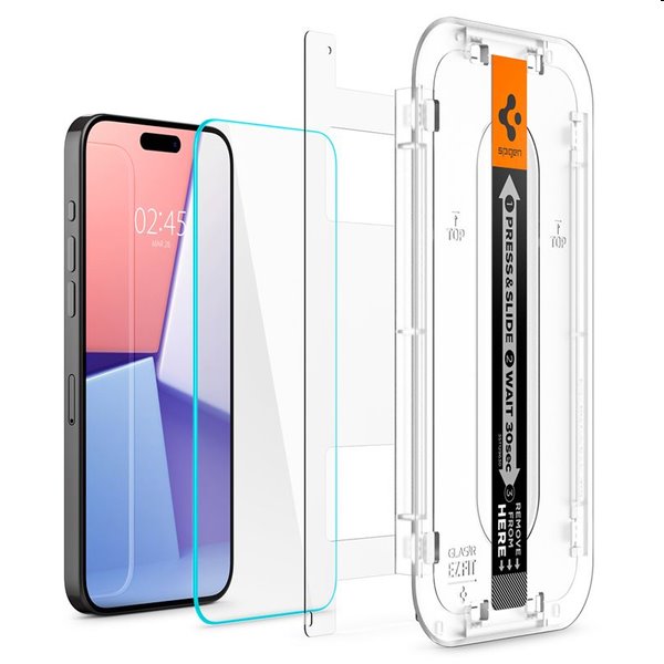 Tvrzené sklo Spigen tR ez Fit pro Apple iPhone 15 Pro Max, 2 kusy Tvrzené sklo Spigen tR ez Fit pro Apple iPhone 15 Pro Max, 2 kusy